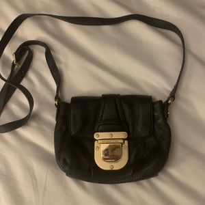 Michael Kors Black Leather Cross Body Bag